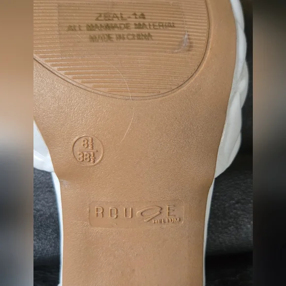 Rouge Helium White Quilted Women's Kitten Keels Sz8.5 NEW - Picture 5 of 8